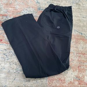 Black Wonder Wink Scrub Pants